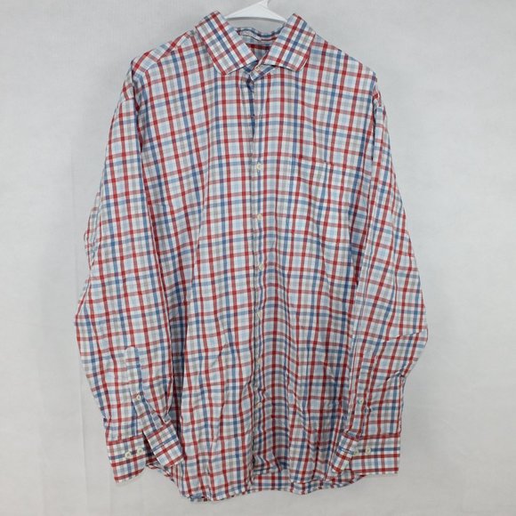 Peter Millar Other - Peter Millar Men's Size XL Checkered Button Up Top